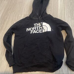 The North Face Black Hoodie with White Logo